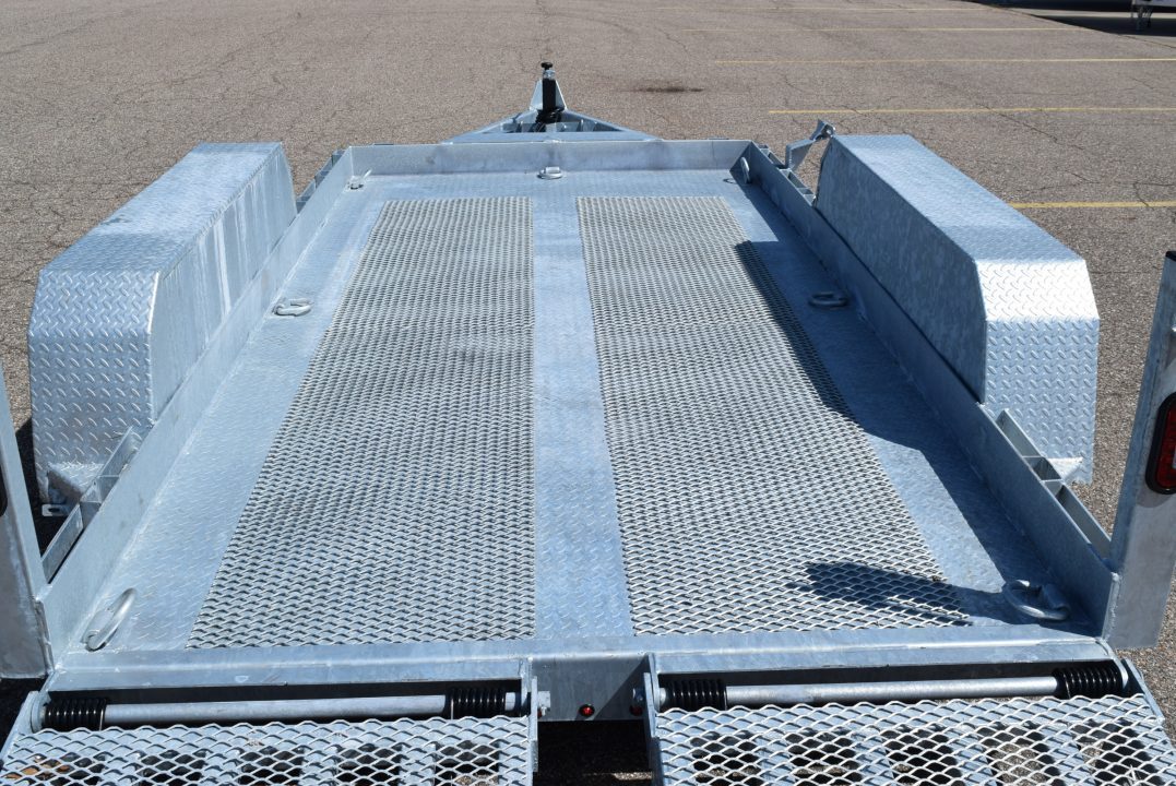 New BND 6x12 GALVANIZED SCISSOR LIFT TRAILER w/ 5200LB AXLES