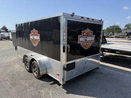 Used GANS714TA2 2015 Cargo Mate 7'X14' Enclosed Motorcycle Trailer