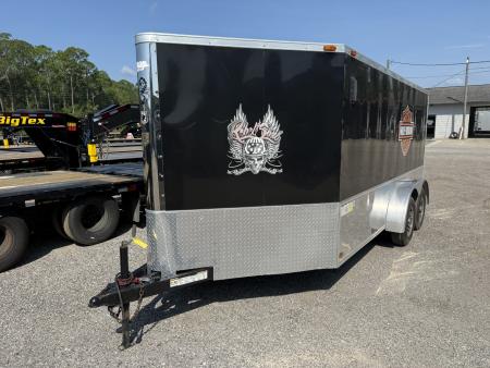 Used GANS714TA2 2015 Cargo Mate 7'X14' Enclosed Motorcycle Trailer
