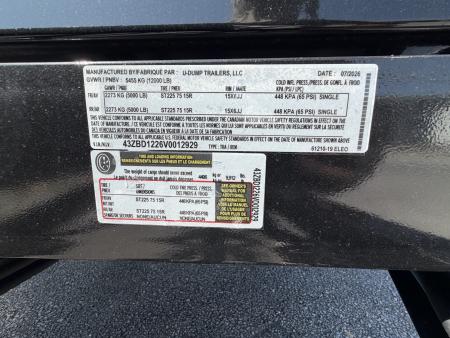 New 2027 6X12 U-Dump Dump Trailer