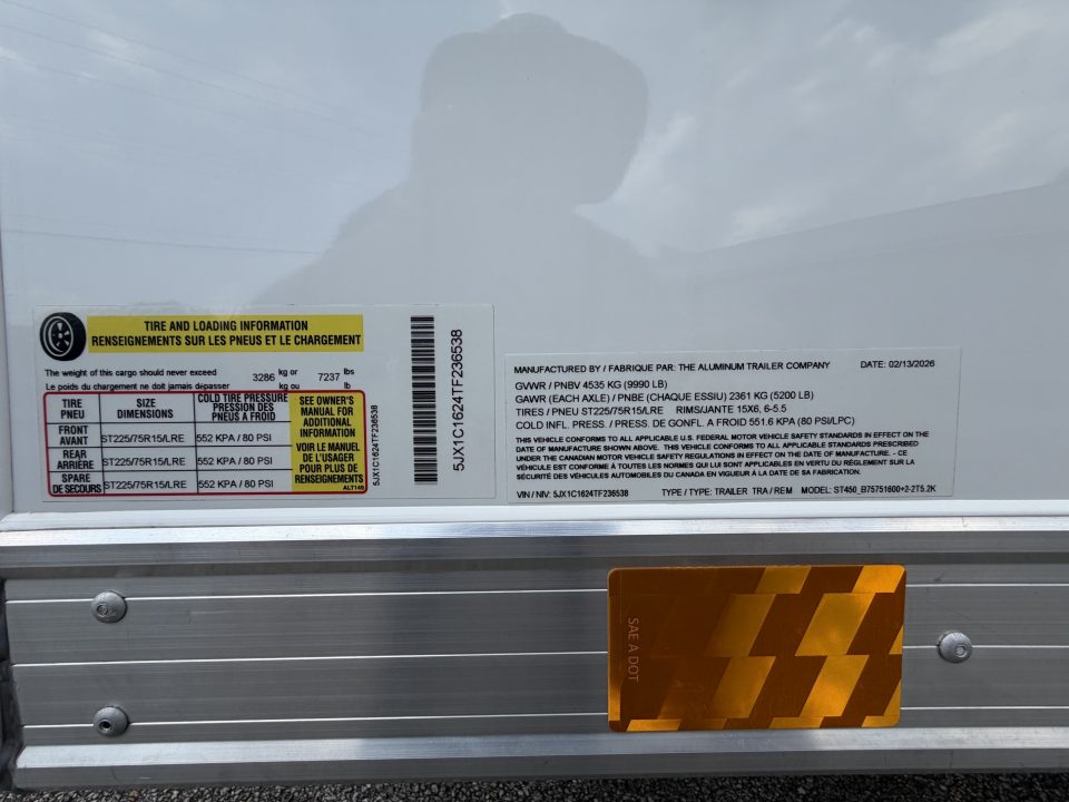 New 2026 7.5X16 ATC CARGO TRAILER