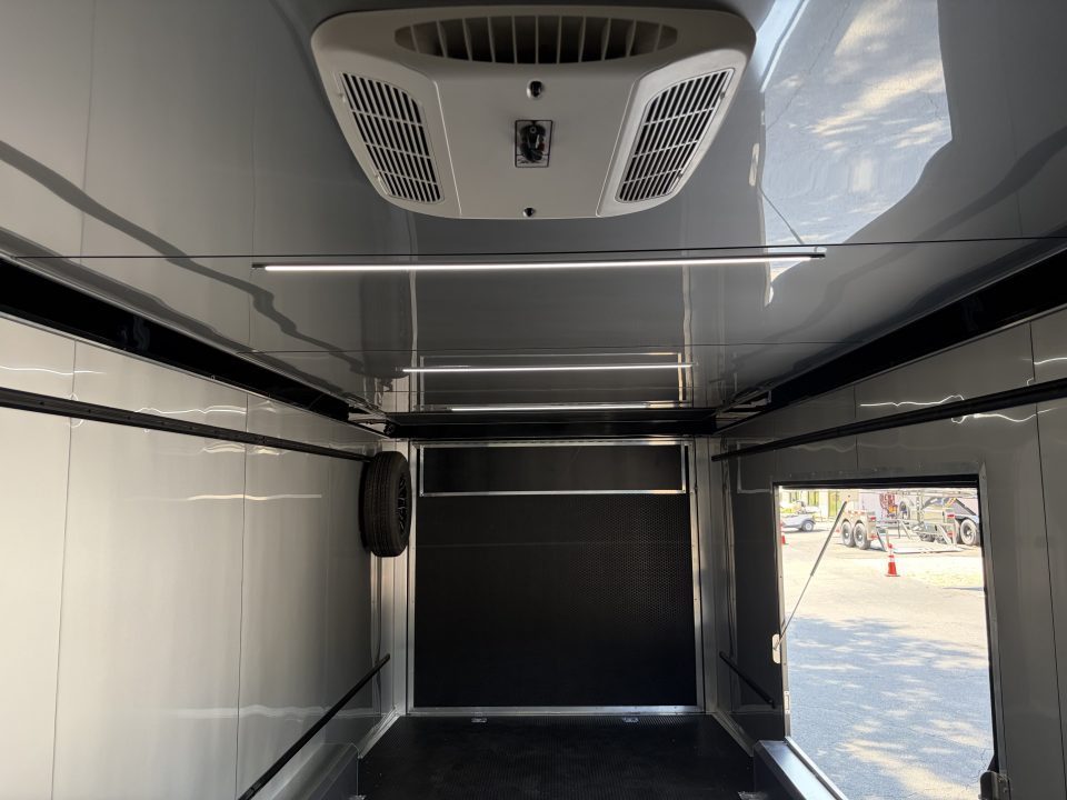 New 2027 ATC 24' Car Hauler, Finished Interior, AC, Cabinets, ROM450