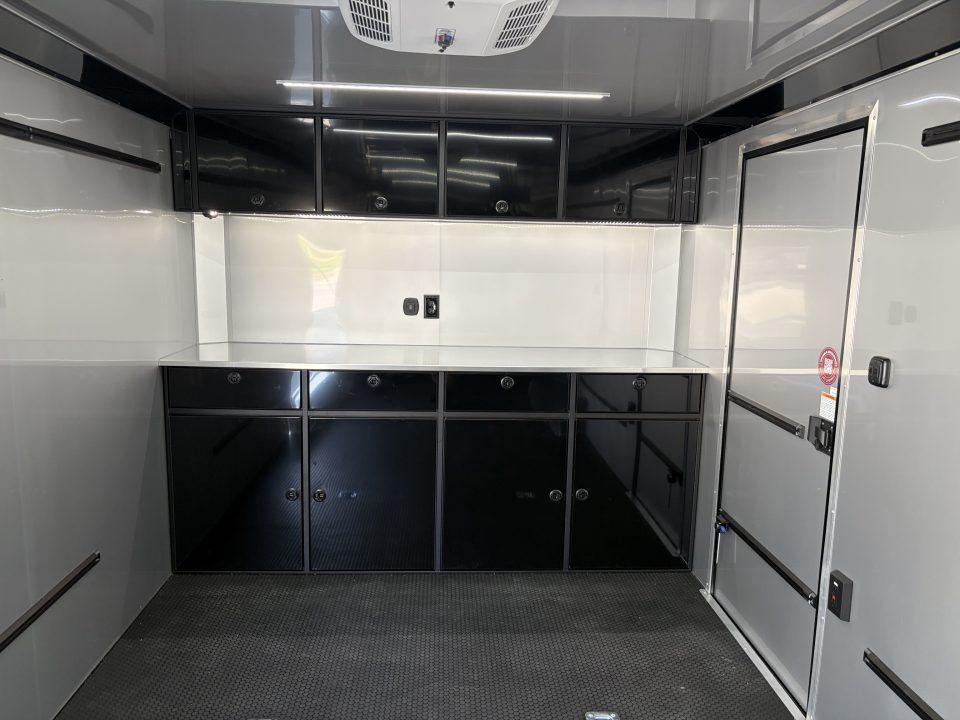 New 2027 ATC 24' Car Hauler, Finished Interior, AC, Cabinets, ROM450