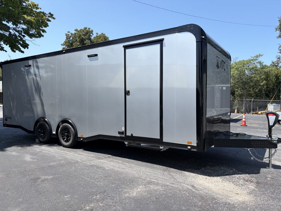 New 2027 ATC 24' Car Hauler, Finished Interior, AC, Cabinets, ROM450