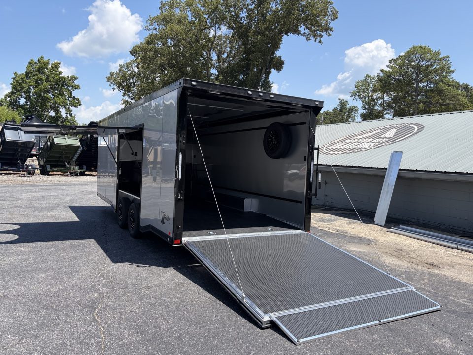 New 2027 ATC 24' Car Hauler, Finished Interior, AC, Cabinets, ROM450