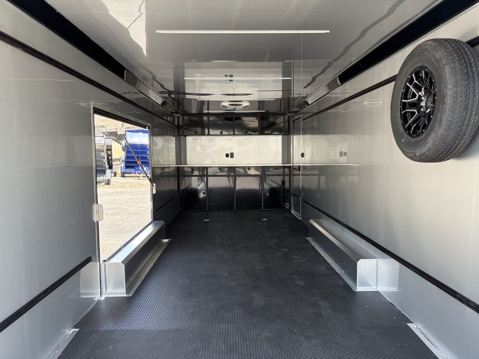 New 2027 ATC 24' Car Hauler, Finished Interior, AC, Cabinets, ROM450