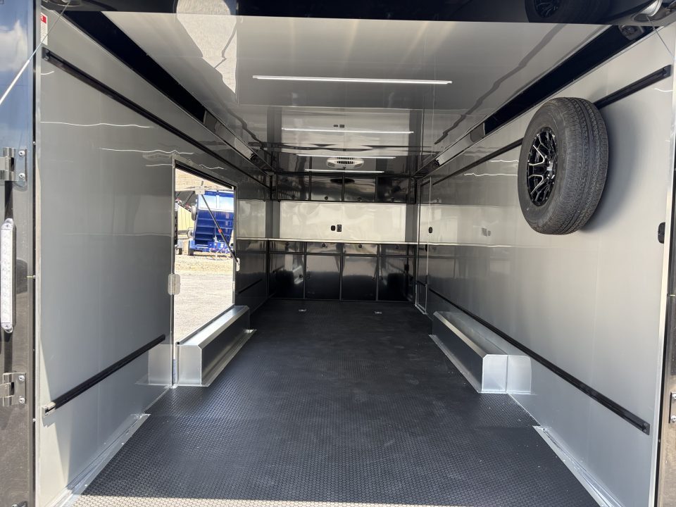 New 2027 ATC 24' Car Hauler, Finished Interior, AC, Cabinets, ROM450