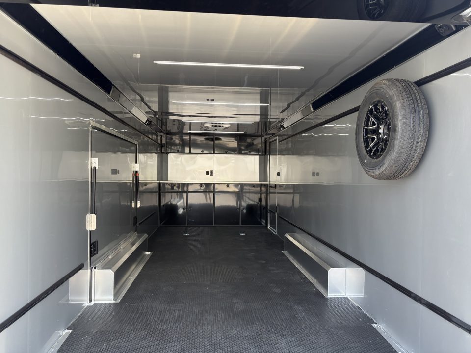 New 2027 ATC 24' Car Hauler, Finished Interior, AC, Cabinets, ROM450