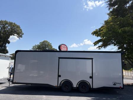 New 2027 ATC 24' Car Hauler, Finished Interior, AC, Cabinets, ROM450