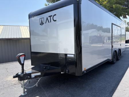 New 2027 ATC 24' Car Hauler, Finished Interior, AC, Cabinets, ROM450