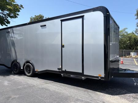 New 2027 ATC 24' Car Hauler, Finished Interior, AC, Cabinets, ROM450