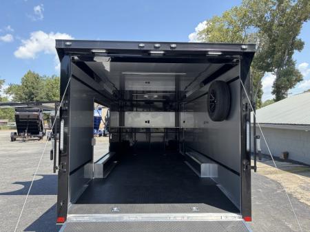 New 2027 ATC 24' Car Hauler, Finished Interior, AC, Cabinets, ROM450
