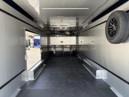 New 2027 ATC 24' Car Hauler, Finished Interior, AC, Cabinets, ROM450