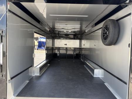 New 2027 ATC 24' Car Hauler, Finished Interior, AC, Cabinets, ROM450