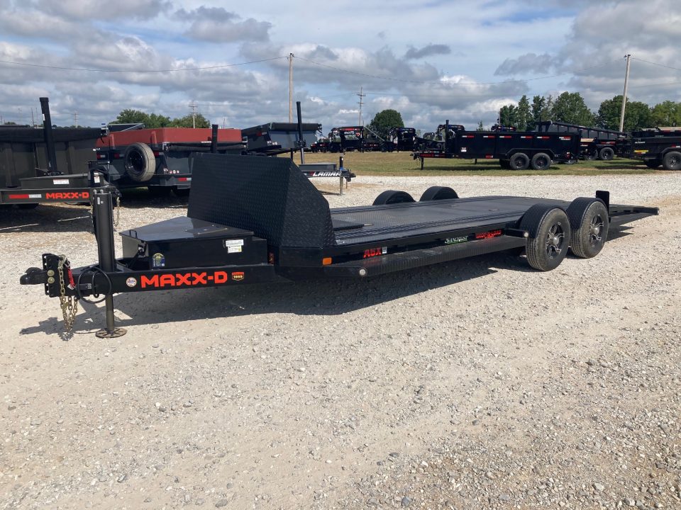 Used 2025 MAXX-D 80X24 TANDEM 9.9K DROP-N-LOAD W/ HYDROJACK, 9.5K WINCH, IN FLOOR TOOL BOX & WIRELESS REMOTE Car Hauler