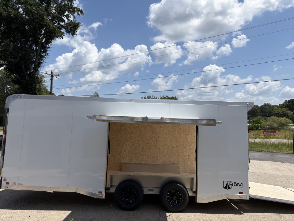 New 2027 ATC 20' Car Hauler, 2 x 5200 lb Axles, Escape Door, ROM400