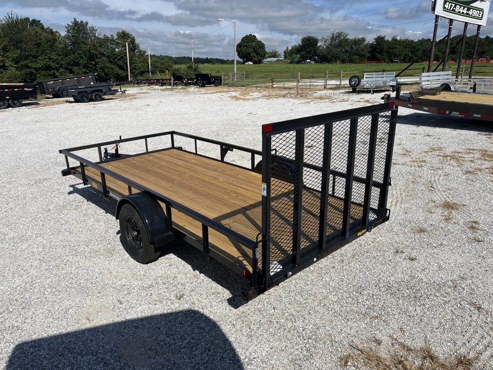 New 2027 Big Tex Trailers 35SA SINGLE UTILITY W/ 4' RAMP GATE/ 77X14 Utility Trailer