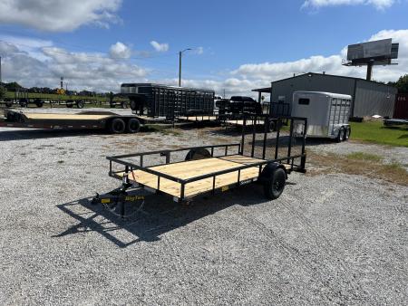 New 2027 Big Tex Trailers 35SA SINGLE UTILITY W/ 4' RAMP GATE/ 77X14 Utility Trailer