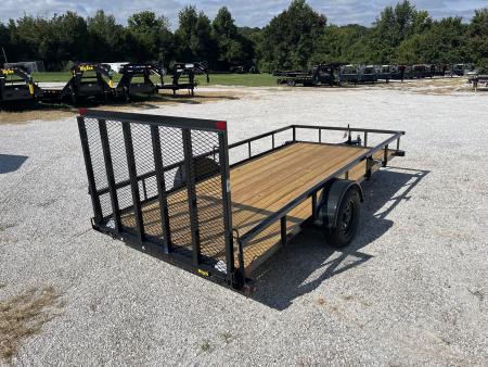 New 2027 Big Tex Trailers 35SA SINGLE UTILITY W/ 4' RAMP GATE/ 77X14 Utility Trailer