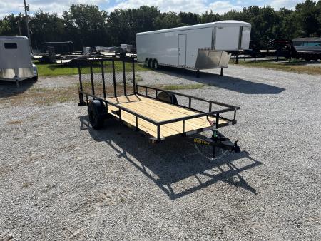 New 2027 Big Tex Trailers 35SA SINGLE UTILITY W/ 4' RAMP GATE/ 77X14 Utility Trailer