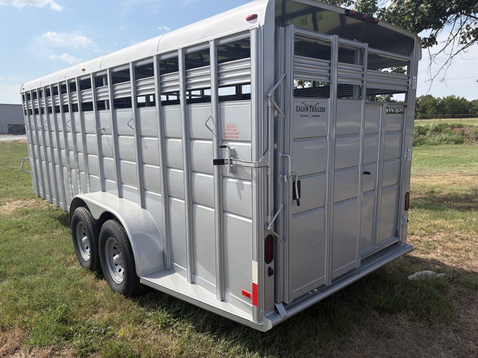 New 2026 Calico Trailers RANCH KING 6'8X20 14K Stock / Stock Combo Trailer