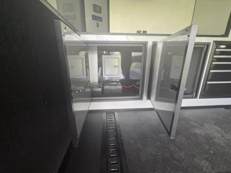 New 2027 Rock Solid Cargo Super Sport Enclosed Race Trailer For Sale Finished Interior Rear Spoiler Awning Spread Axle A/C