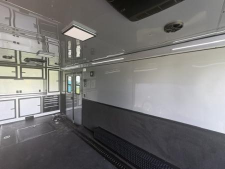 New 2027 Rock Solid Cargo Super Sport Enclosed Race Trailer For Sale Finished Interior Rear Spoiler Awning Spread Axle A/C