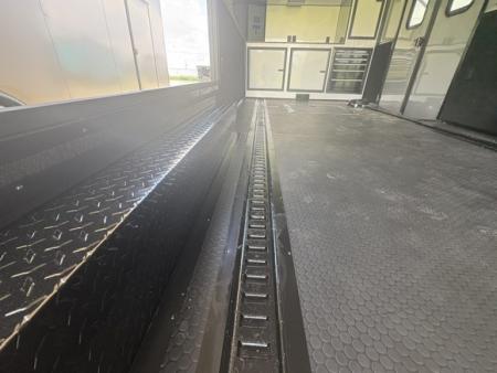 New 2027 Rock Solid Cargo Super Sport Enclosed Race Trailer For Sale Finished Interior Rear Spoiler Awning Spread Axle A/C