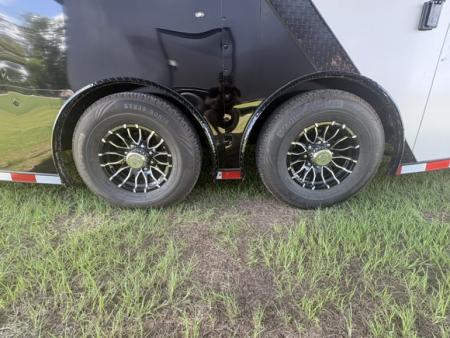 New 2027 Rock Solid Cargo Super Sport Enclosed Race Trailer For Sale Finished Interior Rear Spoiler Awning Spread Axle A/C