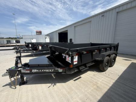 New Hillcrest Dump 7x14 14k 2' BP W/ HD Tube Ramps