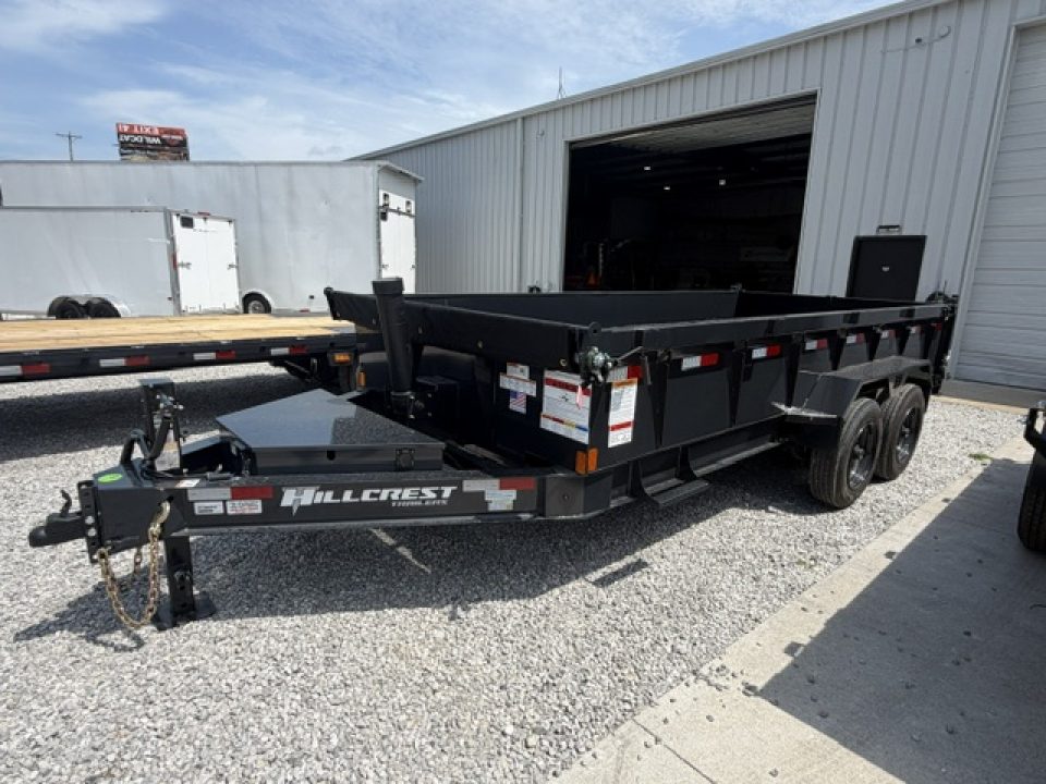 New Hillcrest Dump 7x16 17.6k 2' BP W/ HD Tube Ramps