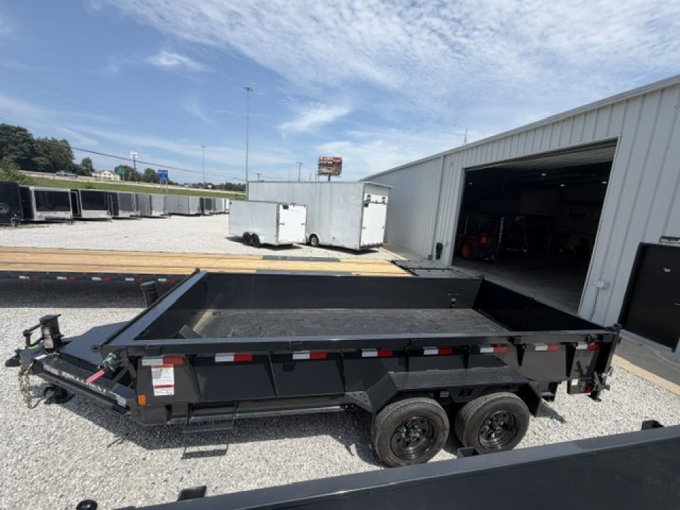 New Hillcrest Dump 7x16 17.6k 2' BP W/ HD Tube Ramps