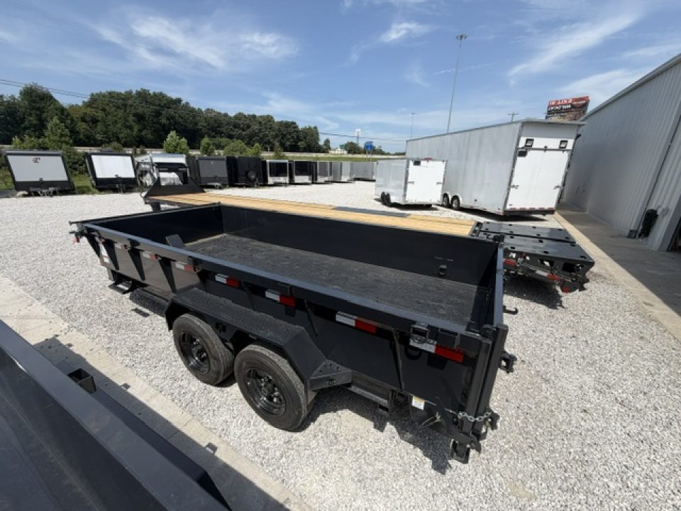 New Hillcrest Dump 7x16 17.6k 2' BP W/ HD Tube Ramps