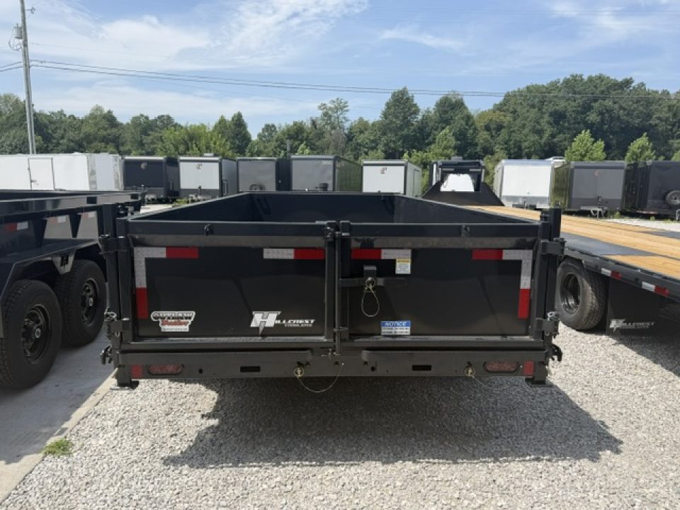 New Hillcrest Dump 7x16 17.6k 2' BP W/ HD Tube Ramps