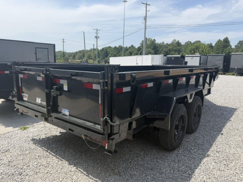 New Hillcrest Dump 7x16 17.6k 2' BP W/ HD Tube Ramps