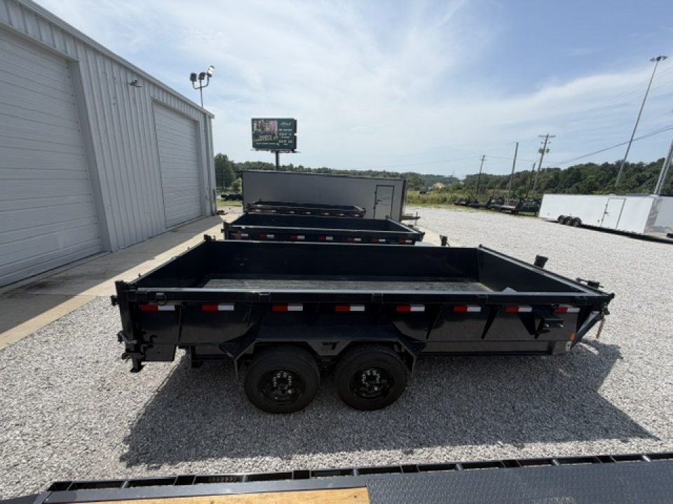 New Hillcrest Dump 7x16 17.6k 2' BP W/ HD Tube Ramps