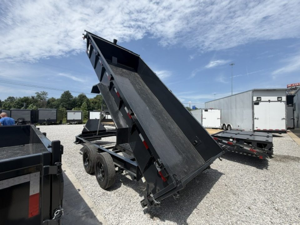 New Hillcrest Dump 7x16 17.6k 2' BP W/ HD Tube Ramps