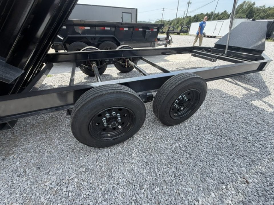 New Hillcrest Dump 7x16 17.6k 2' BP W/ HD Tube Ramps