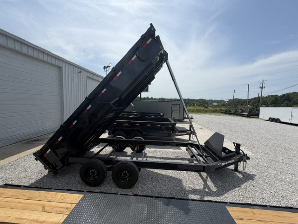 New Hillcrest Dump 7x16 17.6k 2' BP W/ HD Tube Ramps