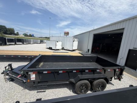 New Hillcrest Dump 7x16 17.6k 2' BP W/ HD Tube Ramps