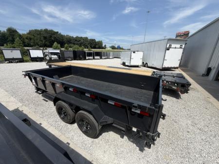 New Hillcrest Dump 7x16 17.6k 2' BP W/ HD Tube Ramps