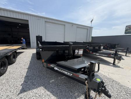 New Hillcrest Dump 7x16 17.6k 2' BP W/ HD Tube Ramps