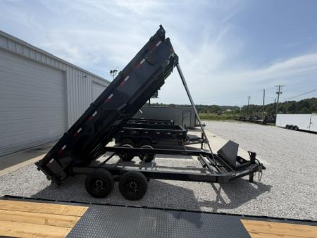 New Hillcrest Dump 7x16 17.6k 2' BP W/ HD Tube Ramps
