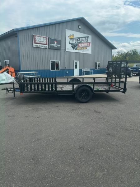 Used 2022 Top Hat Trailers 83X14 Single Axle Straight Gate Utility Trailer