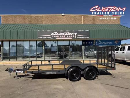 New #158651 2027 LAMAR UC 16 X 77 TANDEM AXLE 7K SQUARE TUBE TOP UTILITY W/ RAMP GATE