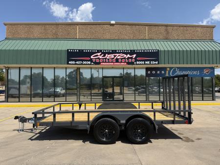 New #158890 2027 LAMAR UC 14 X 83 TANDEM AXLE SQUARE TUBE TOP 7K UTILITY W/ REAR RAMP GATE