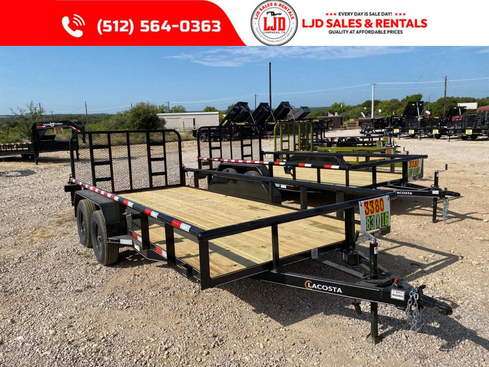 New 2027 Lacosta - 4' Gate - 83  x 16' Utility Trailer