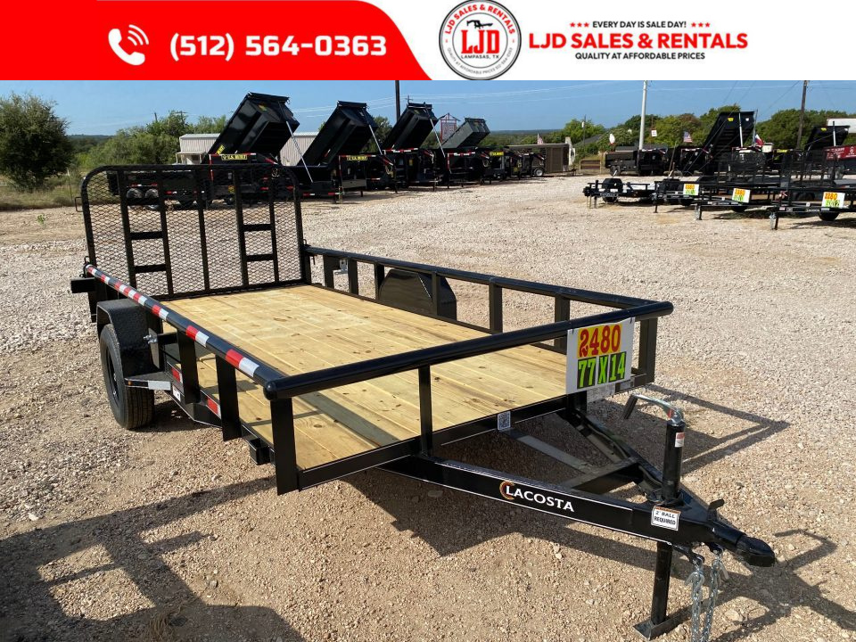 New 2027 Lacosta - 77  X 14' - Single axle - Utility Trailer