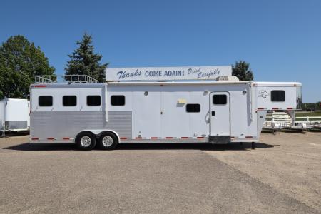 Used 2009 Sooner 4 Horse LQ W/Slide-out Horse Trailer