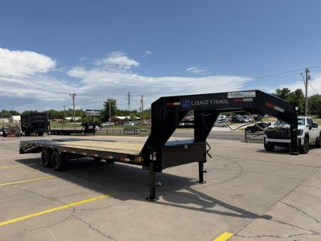 New #391863 2027 LOAD TRAIL GP 25 X 102 TANDEM AXLE LOW-PRO 14K FLATBED GOOSENECK W/ MAX RAMPS